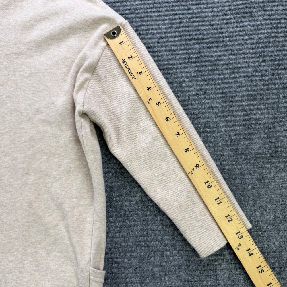 NWOT Pact Organic Cotton Cardigan Sweater Oatmeal Beige Open Front Womens XS / S - Picture 10 of 12
